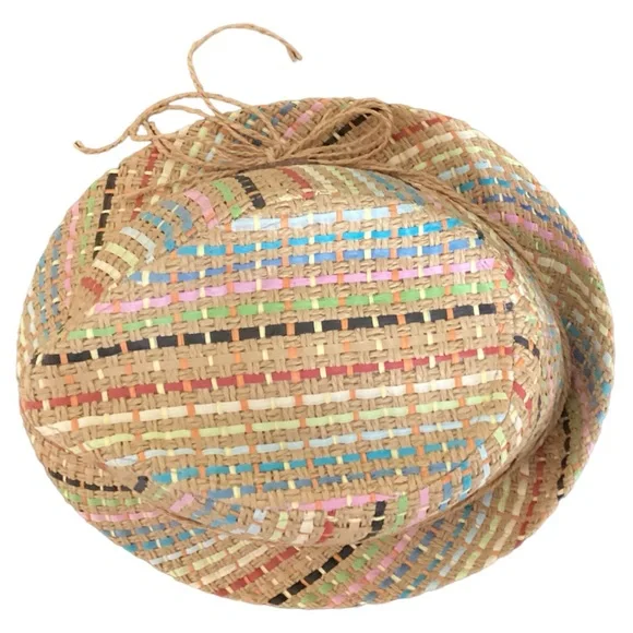 Panama Jack Paper Braid Hat Colorful Unisex Fedora Hat One Size - Picture 5 of 16